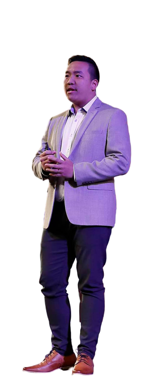 William Ndut presenting